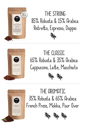 KIQO Aroma 1kg Espresso aus Italien | in schonenden Kleinstchargen geröstet | säurearm | 65% Arabica & 35% Robusta… – Bild 7