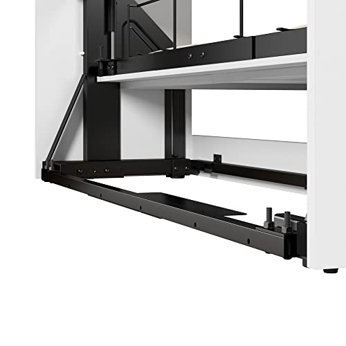 Bestar Pur Queen Murphy Bed and 2 Shelving Units with Drawers, 115inch