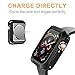 MARGE PLUS Compatible with Apple Watch Case 44mm Series 4, Shock Proof Shatter-Resistant Protective Bumper Case Replacement for iWatch Series 4 - Black.