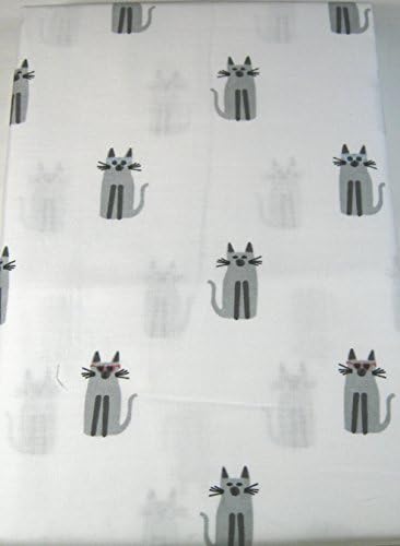 Cynthia Rowely Set of 2 Standard Pillowcases Cats 100% Cotton White