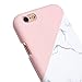 J.west iPhone 6 Plus / 6s Plus case Marble, Geometric Slim-fit Shockproof Anti-Scratch &Fingerprint Anti-Slip Matte Hard Case with Excellent Grip for iPhone 6 6S Plus [5.5 inch ] - Pink Marble Design