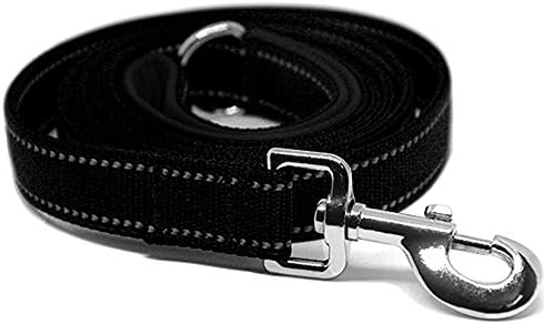 Reflective Dogs Leash,Stronger Safer and Softer than Standard Basic Nylon (Black)