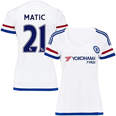 FC Football Jersey Womens Chelsea #21 Matic Away Soccer Jersey White S