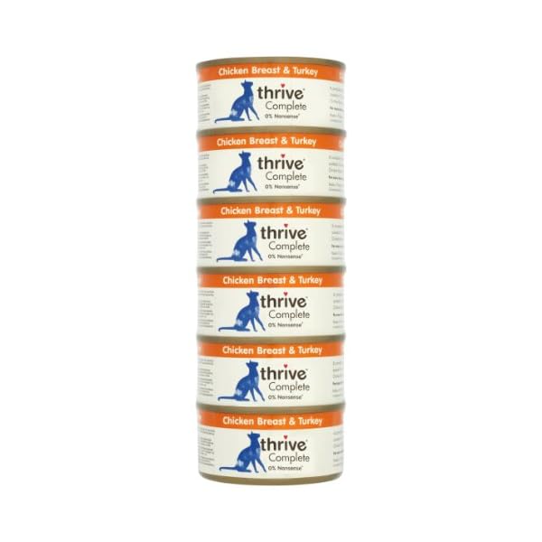 Thrive-Cat-Food-Complete-Chicken-and-Turkey-Pack-of-6 Thrive Cat Food Complete Chicken and Turkey, Pack of 6, 75 g