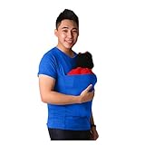 Big Sale! Fastbot Men's Solid Color Baby Big Pocket Kangaroo Dad Stretch Short Sleeve T-Shirt