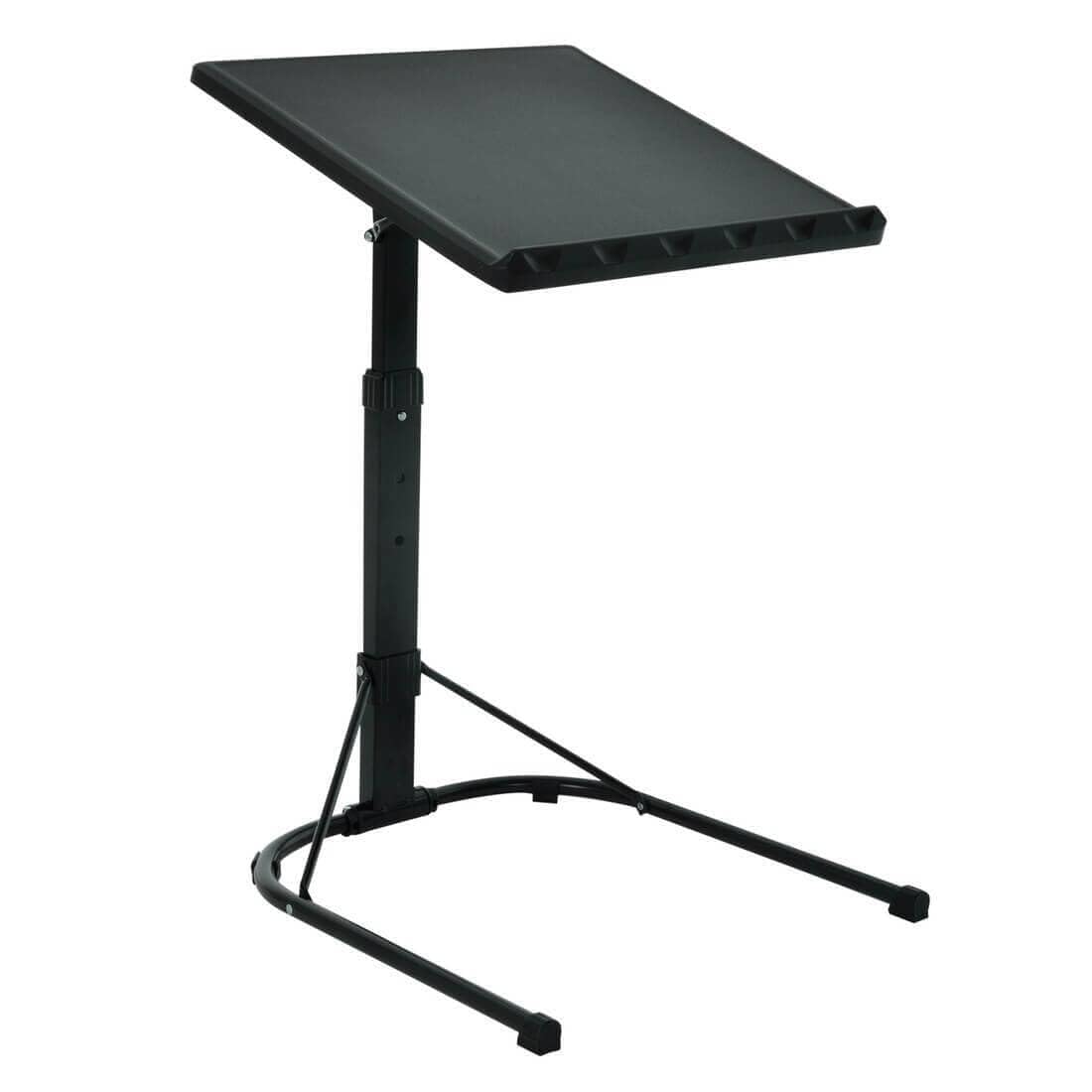 Azuma Folding Laptop Table 43x43cm Tilt Top with Adjustable Height, Raised Edge & U-Shaped Base – Portable Bed Desk for Sofa, Office or Home Use, Durable Easy-Clean Surface, 20kg Max Load