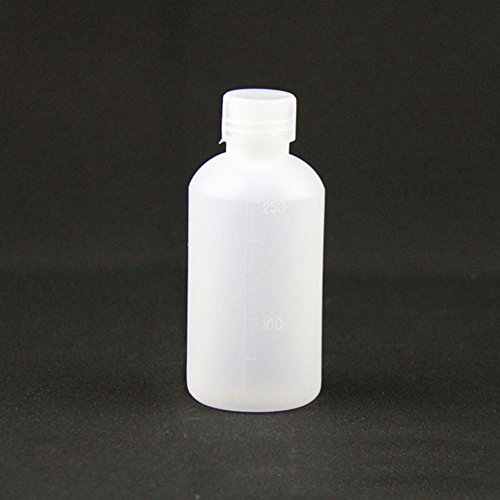 Lautechco 10 Pcs 250ml Plastic Small Mouth Experiment Leak Proof Bottle Reagent Bottle