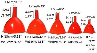 5PCS Funnel Fill Petrol Oil Fuel Water Liquid Lab Car Home Kitchen Tool Plastic