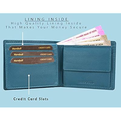 Hornbull Mens Stella Aqua Blue Leather RFID Blocking Wallet