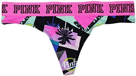 Victorias Secret PINK Extra Low Rise Thong (Medium, 80 print)