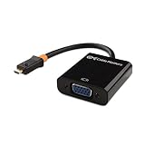 Cable Matters Micro HDMI to VGA Adapter with 3.5mm Aux Audio Port (HDMI to VGA Converter) in Black
