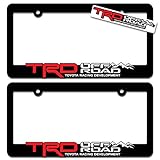TRD OFF ROAD (2) License Plate Frames Toyota Racing Development 3D Letter Frame Brackets (1-Pair)