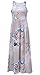 Jug&Po Women's Floral Print Sleeveless Long Maxi Casual Dress (Large Beige)