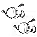 2 x Coodio Kenwood 2 Way Radio Earpiece 2 Pin G-Shape Police Security Headset inline PTT Mic Microphone Earphone For 2-Pin Kenwood Jack Handheld Walkie Talkie Two Way Radio