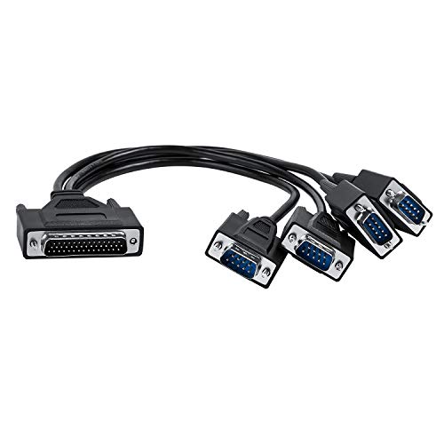 QNINE 4 Port PCIe RS232 Serial Adapter Card with Breakout Cable and Low Profile Backet (IO-PCE384P-PR4S) - Thumbnail 2