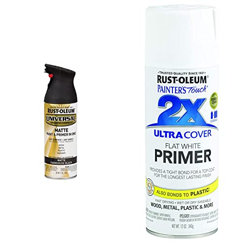 Metallic Spray Rust Oleum Universal Matte Farmhouse Black Producto