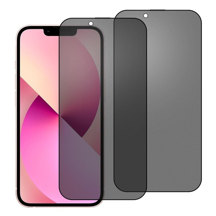 chejuza Ceramic Matte Privacy Film, Phone Screen Protector for Apple iPhone 13 Mini [2 Pieces], Anti-Spy, Anti-Glare, Anti-fingerprint