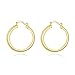 NABTYJC Howllow 14K Gold Plated Thick Chunky Gold Hoop Earrings for Women Ladies 7mm