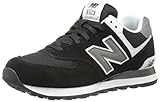 New Balance Men's ML574 Classic Sneaker,Black/White,10.5 D US