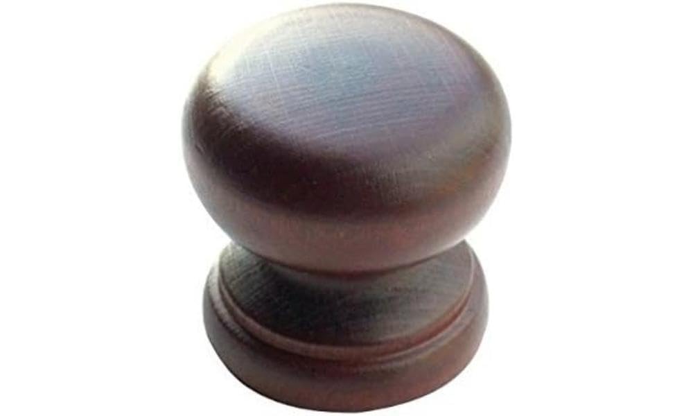 Merriway BH03882 (10 Pcs) Pine Wood Drilled Cupboard Cabinet Drawer Door Knob with Mahogany Finish, 30 mm (1.1/4 Inch) - Pack of 10 Pieces