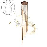 SuninYo Wind Chimes Outdoor,36'' Amazing Grace Wind Chimes with S Hook,a Quality Gift for Garden, Patio, Balcony and Indoor Decor(18 Tubes,Golden)