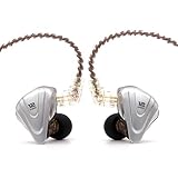 Linsoul KZ ZSX 5BA+1DD 6 Driver Hybrid in-Ear HiFi Earphones with Zinc Alloy Faceplate, 0.75mm 2 Pin Detachable Cable for Audiophile Musician (with mic, Black)