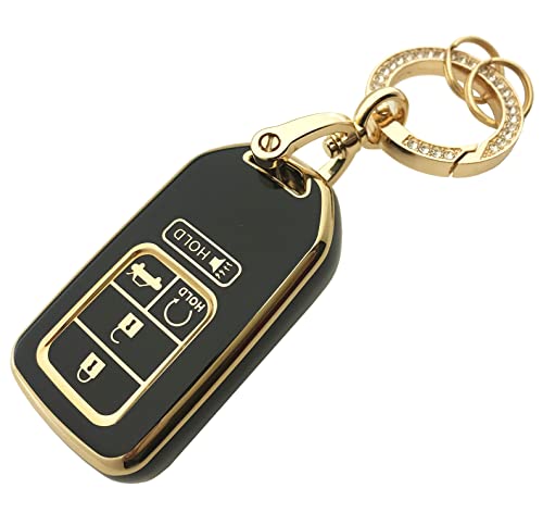 chyoekey for Honda Key Fob Cover with Keychain Soft TPU Full Protection Car Key Case Compatible with Honda Accord Civic CR-V CRV Pilot Passport Insight EX EX-L Touring (Black) at Amazon