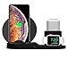 Wireless Charger 3-in-1,Wireless Charging Stand Compatible with iPhone X/Xs Max/XR/Samsung S10 /S9+/Note 8,Wireless Charging Station Compatible with iwatch Series 1/2/3/4 +Airpods