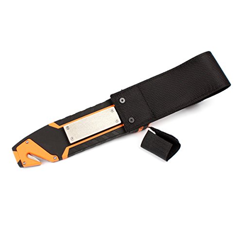 Fixed Blade Tactical Knife Firebird F803 w/ Firestarter & Sharpener (Orange) - Thumbnail 4