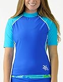 Tuga Women's Short Sleeve Rash Guard, UPF 50+ Sun Protection Swim Shirt