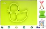 Premium One piece Silicone Placemat + Plate for Kids By Matcone 15