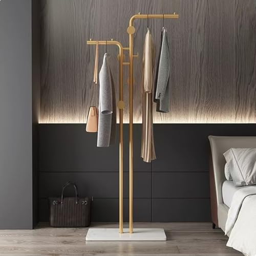 Beauenty Freestanding Metal Coat Rack,Durable Stable Independent Hallstand,Standing Coat Rack with Heavy Base,Metal Clothes Tree With Hooks Suitable For Hanging Clothes,Hats,Bags In Modern Households