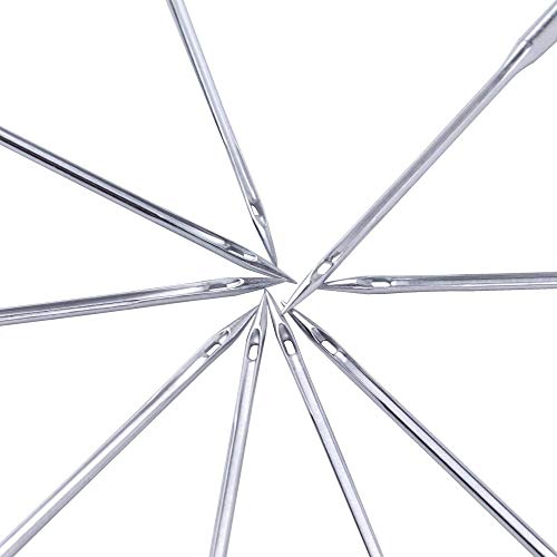 10pcs Sewing Machine Needles Size 90/14 in Storage Tube with Needle Threader