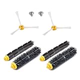 Neutop Brush Kit Replacement for iRobot Roomba 614 618 620 621 630 635 640 650 652 660 671 680 690 695 760 761 770 780 790 (2 Bristle Brushes, 2 Flexible Beater Brushes, 2 Side Brushes, 2 Screws)