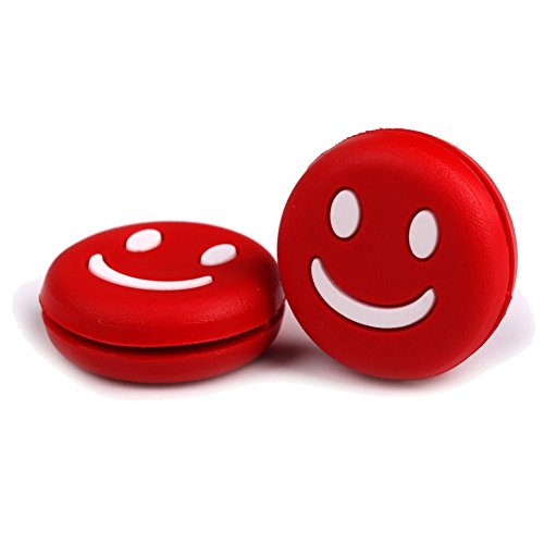 Potato001 3Pcs Cute Smile Face Design Tennis Racquet Shock Absorber Vibration Dampener (Mixed Color) - Thumbnail 5