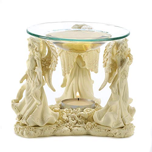 Zingz & Thingz Trio Figurine Base Resin Oil Warmer, Angelic Trio, 5.75x5.125x4.…