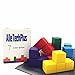 AlleTechPlus Soma Cube Wood Tetris Puzzle Box 7 Colorful Bricks Cube Stacking Blocks Games with A Carry Bag