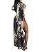XUGWLKJ Sexy Printed Green One Piece V Neck Swimsuit Set Long Swimwear Cover up (Dark Green, Large)