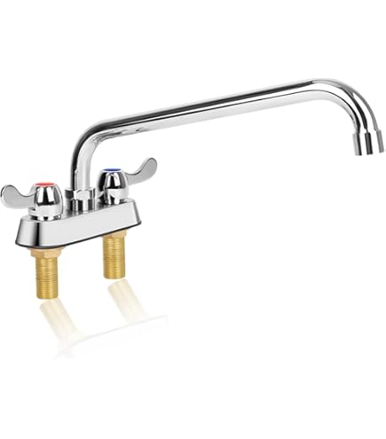 Grifo De Fregadero Coercial Central De 4 Pulgadas, Grifo De Fregadero De Ano De Cocina