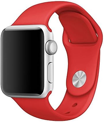 Aimote Sport Band for iWatch 38mm 42mm 40mm 44mm, Soft Silicone Strap Replacement for Watch Series 5 4 /3/2/1 Nike+ Sport Edition, S/M M/L Size, 38/40/42/44mm for men women