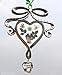 My Precious Sister Bow Knot Heart Suncatchers Glass Sister Wind Chime with Pressed Flower Hearts Embedded in Glass with Metal Trim Sister Heart Charm Gifts for Sister Birthdays Christma