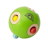 Wonderworld Hide 'N Seek Peek-A-Boo Ball Green Interactive Wooden Baby Toy - Small For Little Fingers