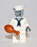 LEGO ZOMBIE SAILOR with chicken leg- Custom Series 1 Minifigure