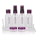 Smartrip Travel Bottle Set containers with zippered travel case leak proof spray bottles and jars cute pump and squirt bottles for women 2 color