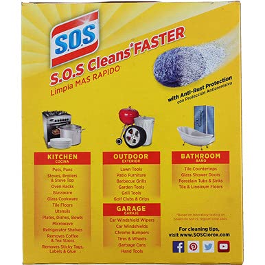 S.O.S. STEEL WOOL SOAP PADS 10 PADS