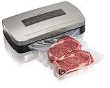 Hamilton Beach NutriFresh Vacuum Sealer Machine with Bag Cutter, BPA Free Food Sealing Starter Kit, Silver (78220)