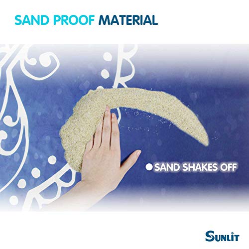 image for Sunlit Silky Soft Sand Proof Beach Blanket Sand Proof Mat with Corner 