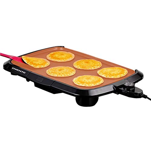 OVENTE Electric Griddle with 16 x 10 Inch Flat NonStick Cooking