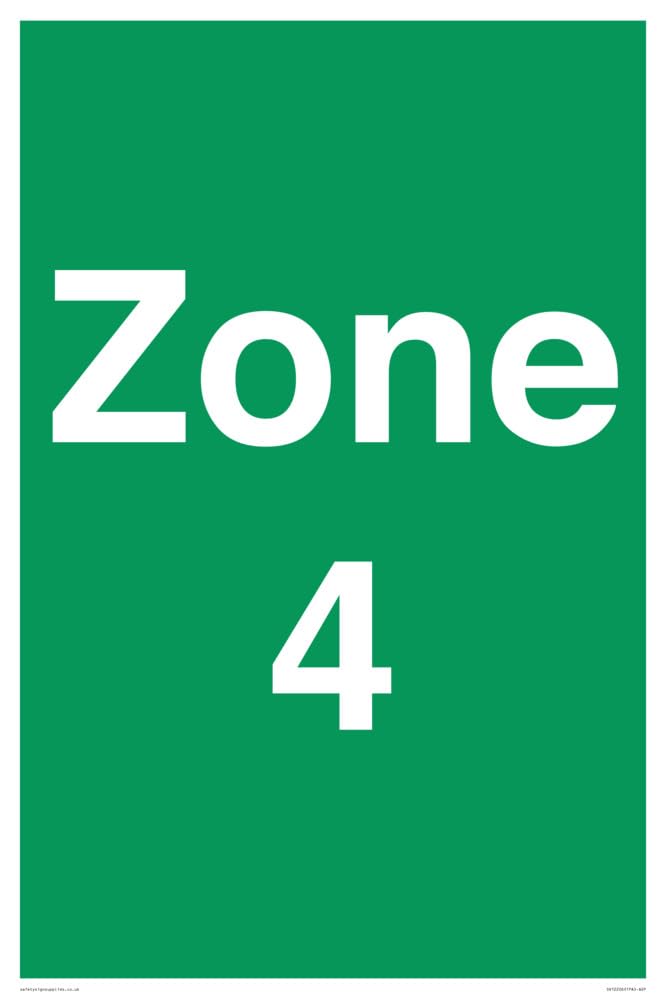 Zone 4 Sign - 400x600mm - A2P