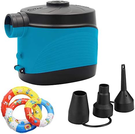 Obest 電動エアーポンプ プール空気入れ 乾電池型 空気抜き 両対応 付け替えノズルあり エアーベッド 屋外 アウトドア 子供用 携帯 ビニールプール 浮き輪 海水浴